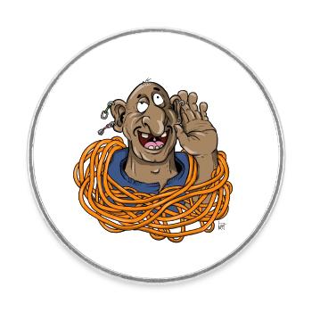 Entendu (Pirate) - Magnet rond - blanc - Devant