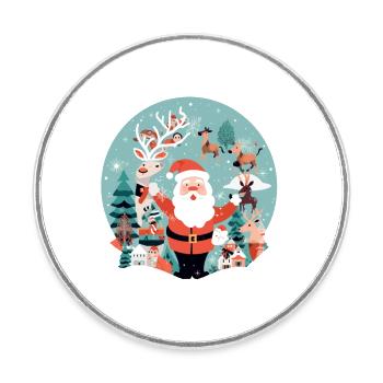 The magic of Christmas - Round  fridge magnet - white - Front