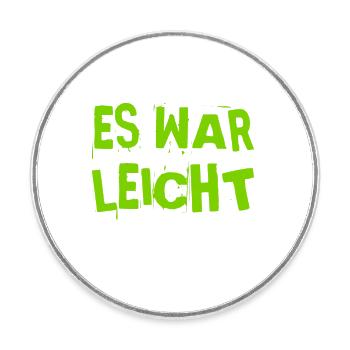 schwer sieht anders aus - Runder Kühlschrankmagnet - Weiß - Vorne