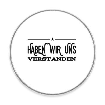 Gibt es noch Unklarheiten? - Runder Kühlschrankmagnet - Weiß - Vorne