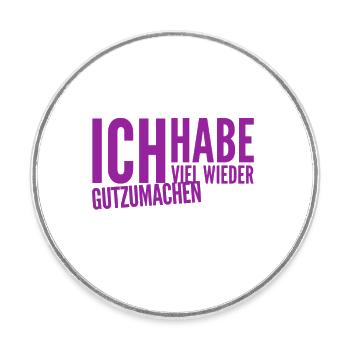 es tut mir leid - Runder Kühlschrankmagnet - Weiß - Vorne