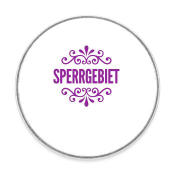 Sperrgebiet - Runder Kühlschrankmagnet - Weiß - Vorne