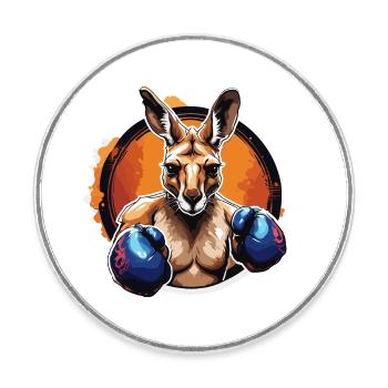 Kangaroo / Animal / Australia / Marsupial / Outback - Round  fridge magnet - white - Front