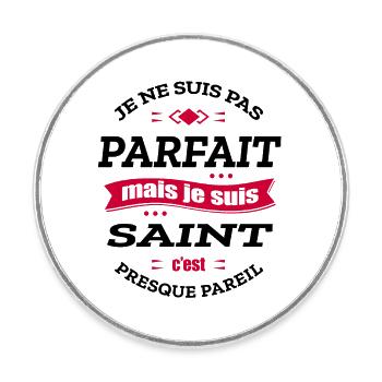 SAINT PARFAIT - PRENOM SAINT - Magnet rond - blanc - Devant
