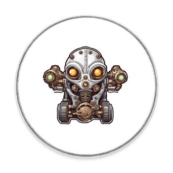 Alien / Außerirdisch / Ovni / Zone 51 / Tout / Mars - Magnet rond - blanc - Devant