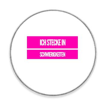 ich habe Probleme - Runder Kühlschrankmagnet - Weiß - Vorne