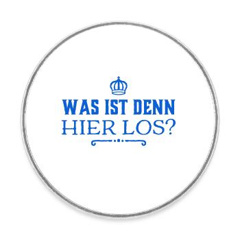was geht hier ab? - Runder Kühlschrankmagnet - Weiß - Vorne