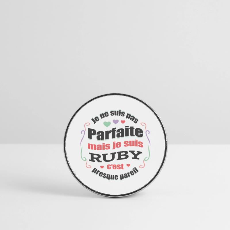 RUBY PARFAITE - PRENOM RUBY Magnet rond