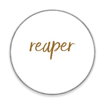 so sieht ein Reaper aus - Runder Kühlschrankmagnet - Weiß - Vorne