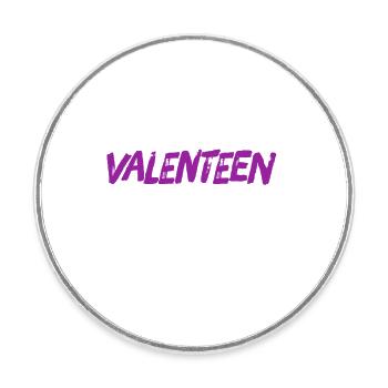 this is what a Valenteen looks like - Round  fridge magnet - white - Front