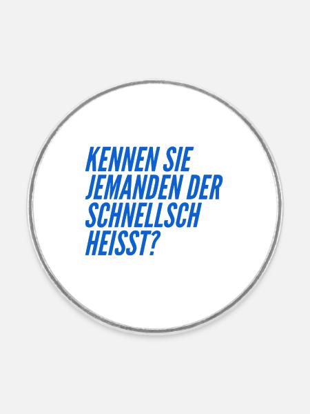komischer Name - Runder Kühlschrankmagnet - Weiß