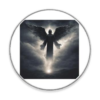 Spiritualité Astrologie - Magnet rond - blanc - Devant