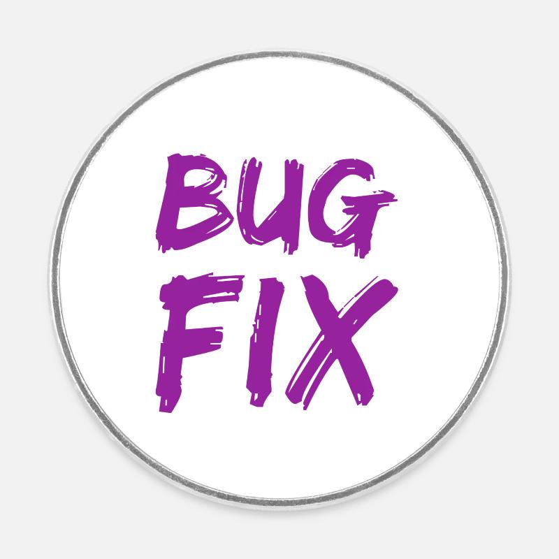 Bugfix - Round  fridge magnet - white