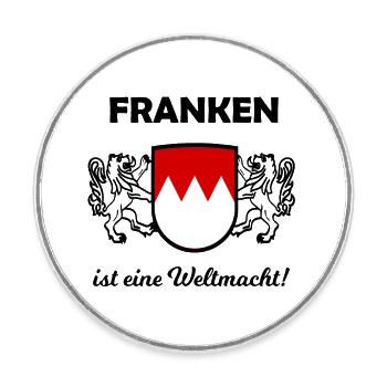 Die Franken kommen - Runder Kühlschrankmagnet - Weiß - Vorne