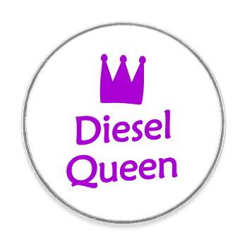 Die Diesel und Benzin Prinzessin - Runder Kühlschrankmagnet - Weiß - Vorne