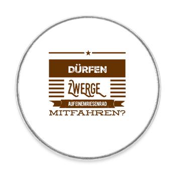 Zwerge fahren Riesenrad - Runder Kühlschrankmagnet - Weiß - Vorne