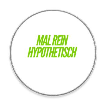 Hypothese - Runder Kühlschrankmagnet - Weiß - Vorne