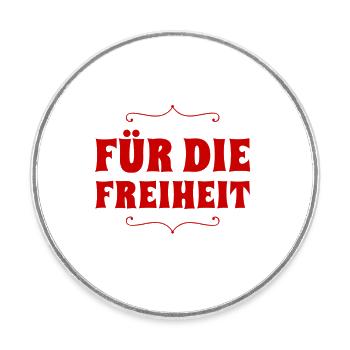 Freedom is awesome - Round  fridge magnet - white - Front