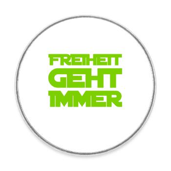 Freedom is beautiful - Round  fridge magnet - white - Front