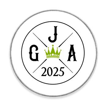 jga 2025 - Runder Kühlschrankmagnet - Weiß - Vorne
