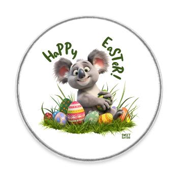 Frohe Ostern - Runder Kühlschrankmagnet - Weiß - Vorne