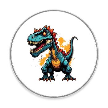 Dinosaurier / Tier / Urzeit / Reptil / Jungs - Runder Kühlschrankmagnet - Weiß - Vorne