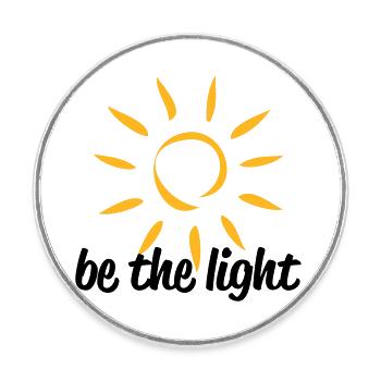 be the ligh - Runder Kühlschrankmagnet - Weiß - Vorne