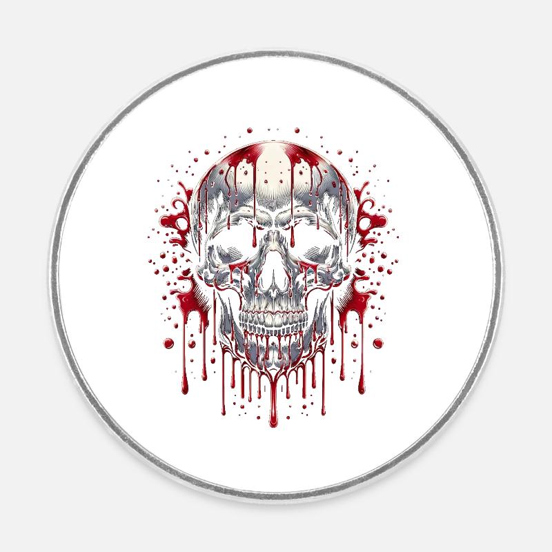 Ombres saignantes - Magnet rond - blanc