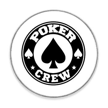 Équipe de poker - Magnet rond - blanc - Devant
