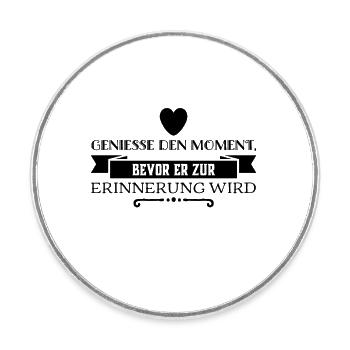 enjoy every moment - Round  fridge magnet - white - Front