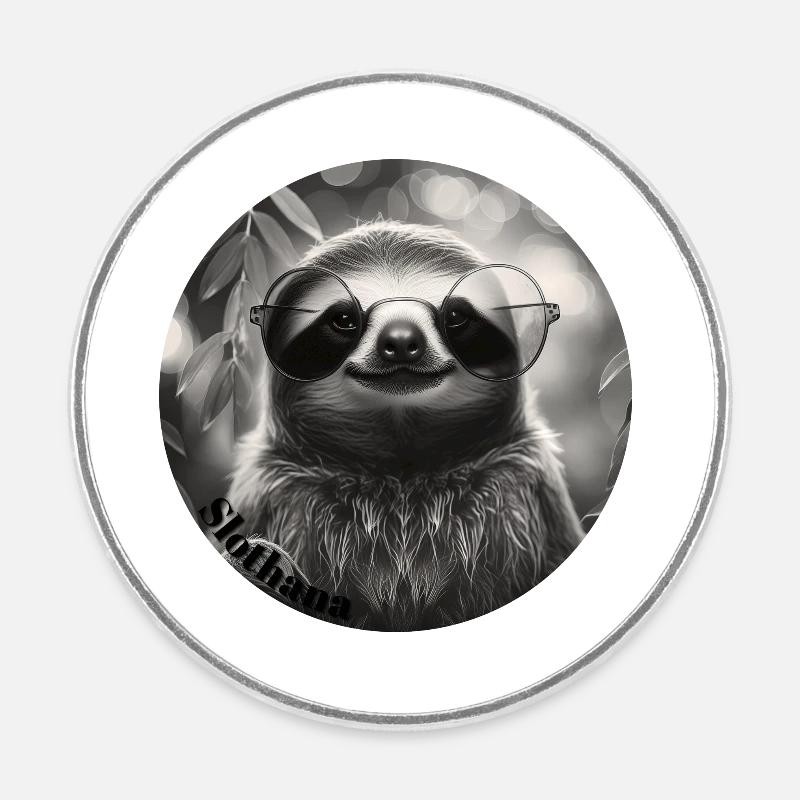 Chemise « Slothlife 2 » - Magnet rond - blanc