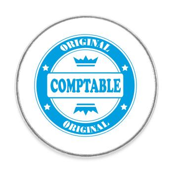 ORIGINAL COMPTABLE - Magnet rond - blanc - Devant