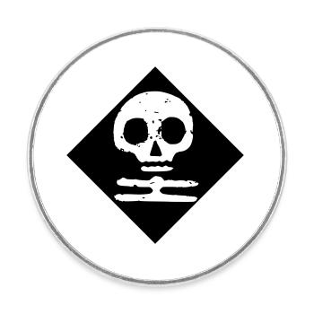 White Death Finland - Round  fridge magnet - white - Front
