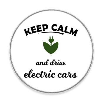 The electric cars - Round  fridge magnet - white - Front