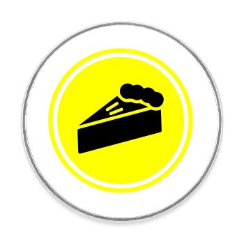 Kuchen käsekuchen - Runder Kühlschrankmagnet - Weiß - Vorne