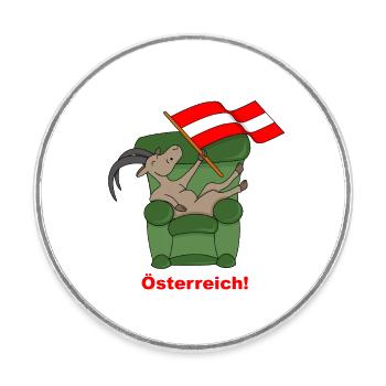 Österreich EM - Runder Kühlschrankmagnet - Weiß - Vorne
