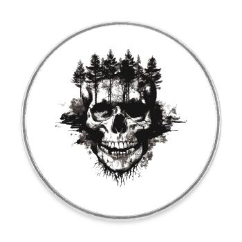 Wald Zombie - Runder Kühlschrankmagnet - Weiß - Vorne