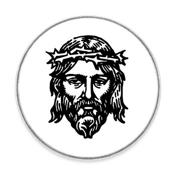Jesus Christus - Runder Kühlschrankmagnet - Weiß - Vorne