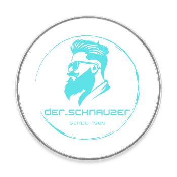der_schnauzer hellblau - Runder Kühlschrankmagnet - Weiß - Vorne
