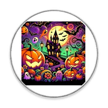 Halloween-Tag - Runder Kühlschrankmagnet - Weiß - Vorne
