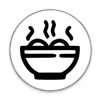 Ramen-Suppe - Runder Kühlschrankmagnet - Weiß - Vorne