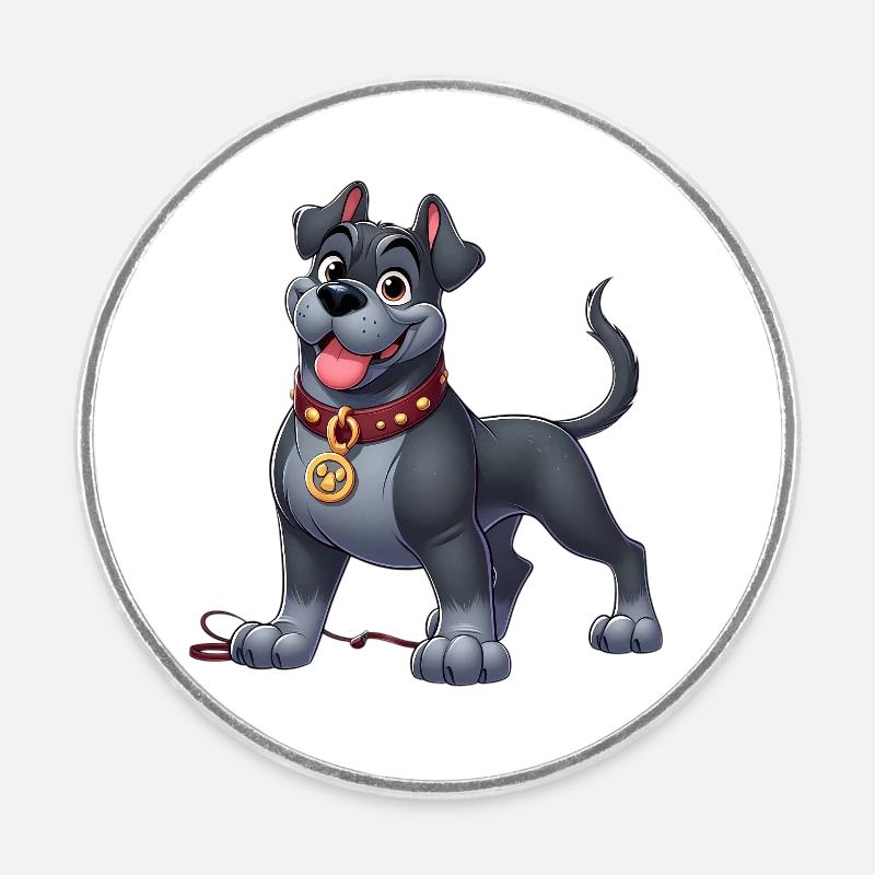 cane corso - Magnet rond - blanc