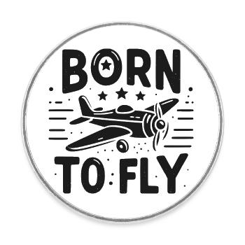 Born to Fly - Round  fridge magnet - white - Front