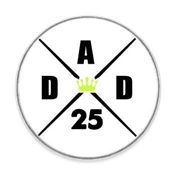 dad 25 - Runder Kühlschrankmagnet - Weiß - Vorne