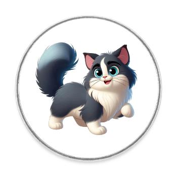 Ragdoll 12 - Runder Kühlschrankmagnet - Weiß - Vorne