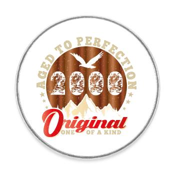 Iconic 2000 Anniversary - Round  fridge magnet - white - Front