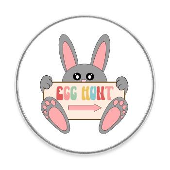Egg Hunt - Round  fridge magnet - white - Front