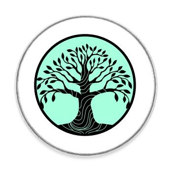 Tree of Life - Round  fridge magnet - white - Front