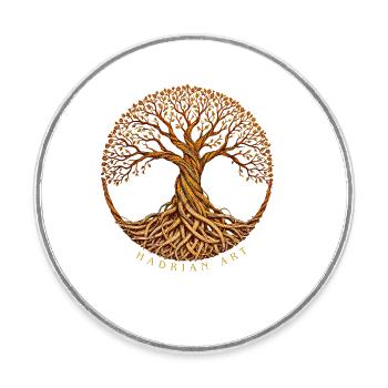 Lebensbaum Celtic Symbol - Runder Kühlschrankmagnet - Weiß - Vorne
