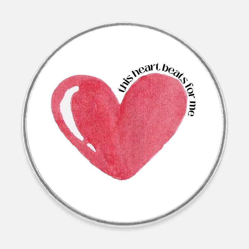 L’amour de soi - Magnet rond - blanc
